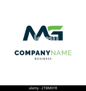 Initial Letter MG Icon Logo Design Template Stock Vector