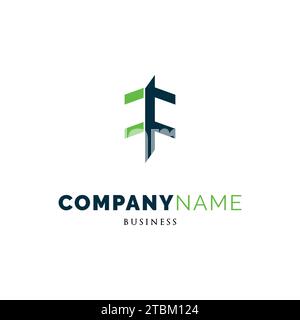 Initial Letter FF Icon Logo Design Template Stock Vector
