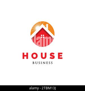 Initial Letter O House or Circle House Icon Logo Design Template Stock Vector