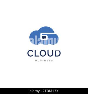 Initial letter G cloud icon logo design inspiration Stock Vector