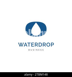 Initial letter O waterdrop icon logo design inspiration Stock Vector