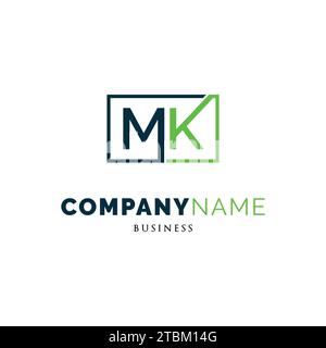 Initial Letter MK Icon Logo Design Template Stock Vector