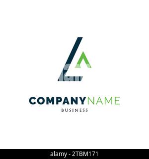 Initial Letter LA Icon Logo Design Template Stock Vector