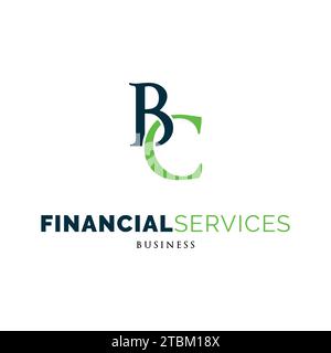 Initial Letter BC Icon Logo Design Template Stock Vector