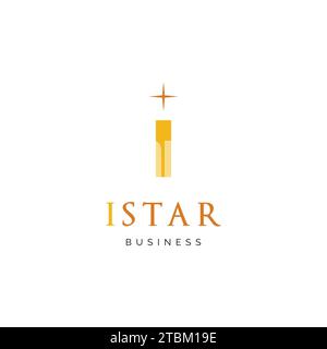 Initial letter I star icon logo design inspiration Stock Vector