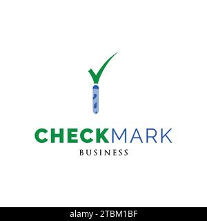 Initial Letter I Check Mark Icon Logo Design Template Stock Vector