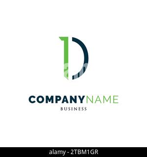 Initial Letter DI Icon Logo Design Template Stock Vector