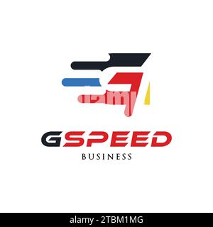 Initial Letter G Speed Icon Logo Design Template Stock Vector