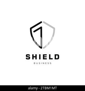 Initial Letter GD Shield Icon Logo Design Template Stock Vector