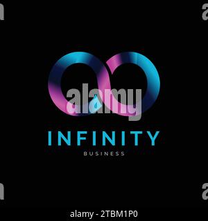 Infinity Icon Logo Design Template Stock Vector