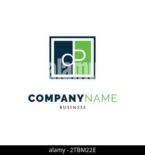 Initial Letter DP House Icon Logo Design Template Stock Vector
