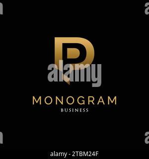 Initial letter DP monogram logo design inspiration Stock Vector