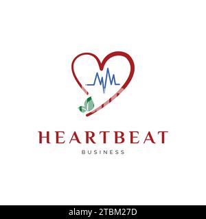 Heartbeat Icon Logo Design Template Stock Vector