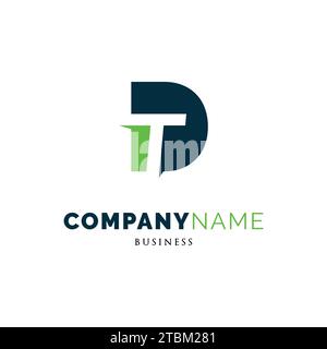 Initial Letter DT Icon Logo Design Template Stock Vector