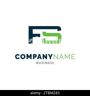 Initial Letter FS Icon Logo Design Template Stock Vector