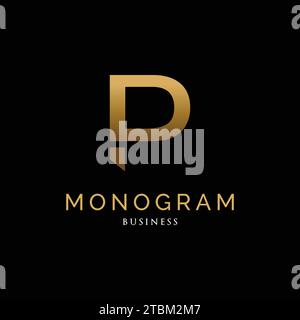Initial letter DP monogram logo design inspiration Stock Vector