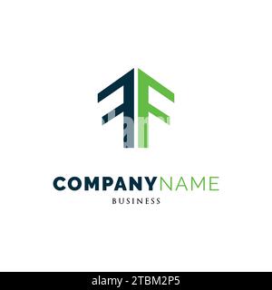 Initial Letter FF Icon Logo Design Template Stock Vector