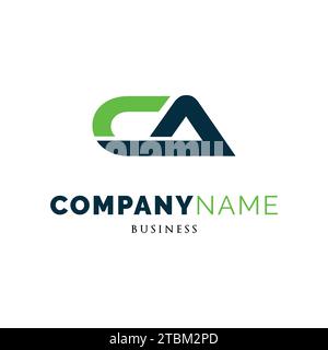 Initial Letter CA Icon Logo Design Template Stock Vector