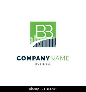Initial Letter BB Icon Logo Design Template Stock Vector