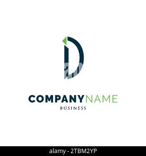 Initial Letter DI Icon Logo Design Template Stock Vector