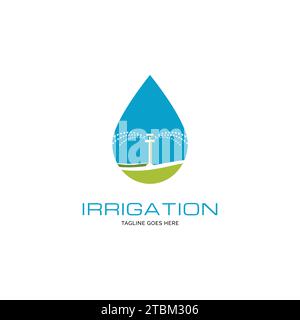 Garden irrigation logo design inspiration Stock Vector