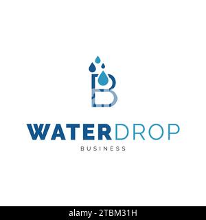 Initial letter B water drop icon logo design inspiration Stock Vector
