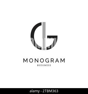 Initial Letter CB Monogram Icon Logo Design Template Stock Vector