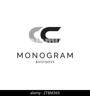 Initial Letter CC Monogram Icon Logo Design Template Stock Vector