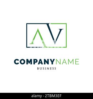 Initial Letter AV Icon Logo Design Template Stock Vector