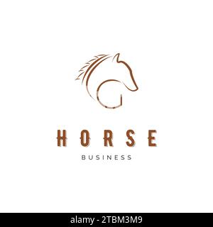 Initial letter G horse icon vector logo template illustration design Stock Vector