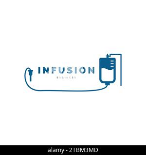 Infusion Medical Icon Logo Design Template Stock Vector