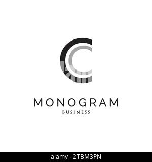 Initial Letter CC Monogram Icon Logo Design Template Stock Vector