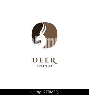 Deer Icon Logo Design Template Stock Vector