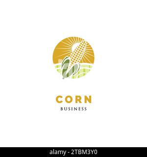 Corn Icon Logo Design Template Stock Vector