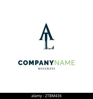 Initial Letter AL Icon Logo Design Template Stock Vector