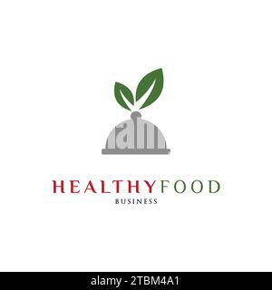 Healthy Food Icon Logo Design Template Stock Vector