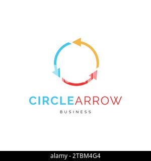 Circle Arrow Icon Logo Design Template Stock Vector