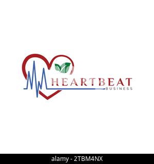 Heartbeat Icon Logo Design Template Stock Vector