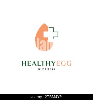 Healthy Egg Icon Logo Design Template Stock Vector