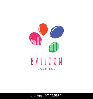 Balloon icon vector logo template illustration design Stock Vector