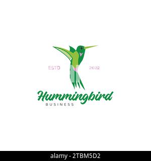 Hummingbird icon logo design inspiration Stock Vector