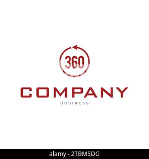 360 Arrow Icon Logo Design Template Stock Vector