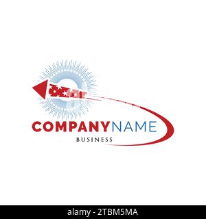 Fireworks Rocket Icon Logo Design Template Stock Vector