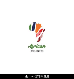 Africa map logo design inspiration Stock Vector