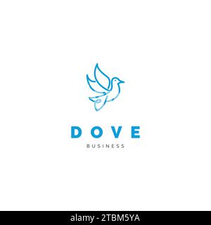 Dove bird icon logo design inspiration Stock Vector