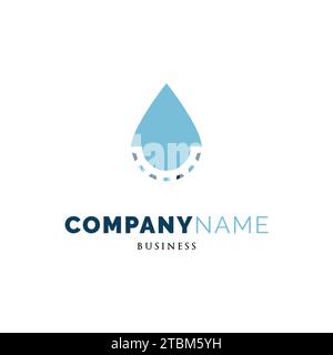 Gear Water Drop Icon Logo Design Template Stock Vector