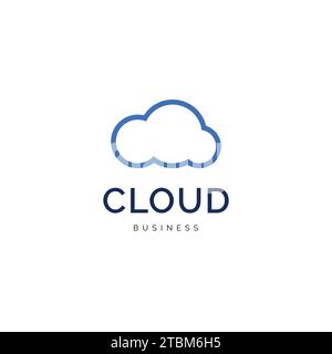 Cloud icon logo design inspiration Stock Vector