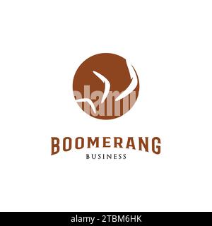 Boomerang Icon Logo Design Template Stock Vector