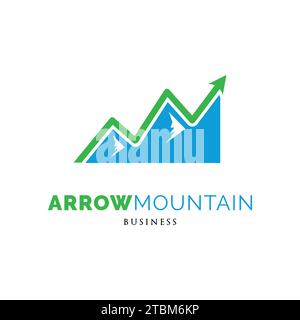 Arrow Mountain Icon Logo Design Template Stock Vector