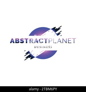 Abstract Planet Icon Logo Design Template Stock Vector